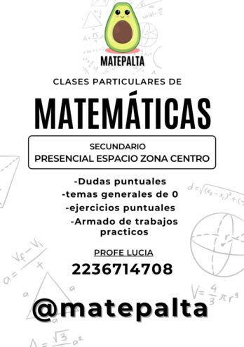 PROFESORA PARTICULAR DE MATEMATICA